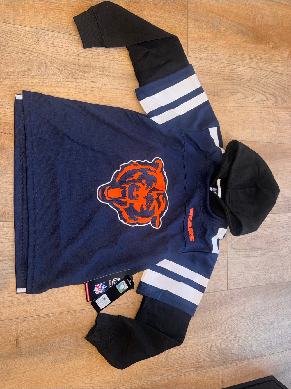 NFL Kids Navy & Orange Chicago Bears Pullover Hoodie